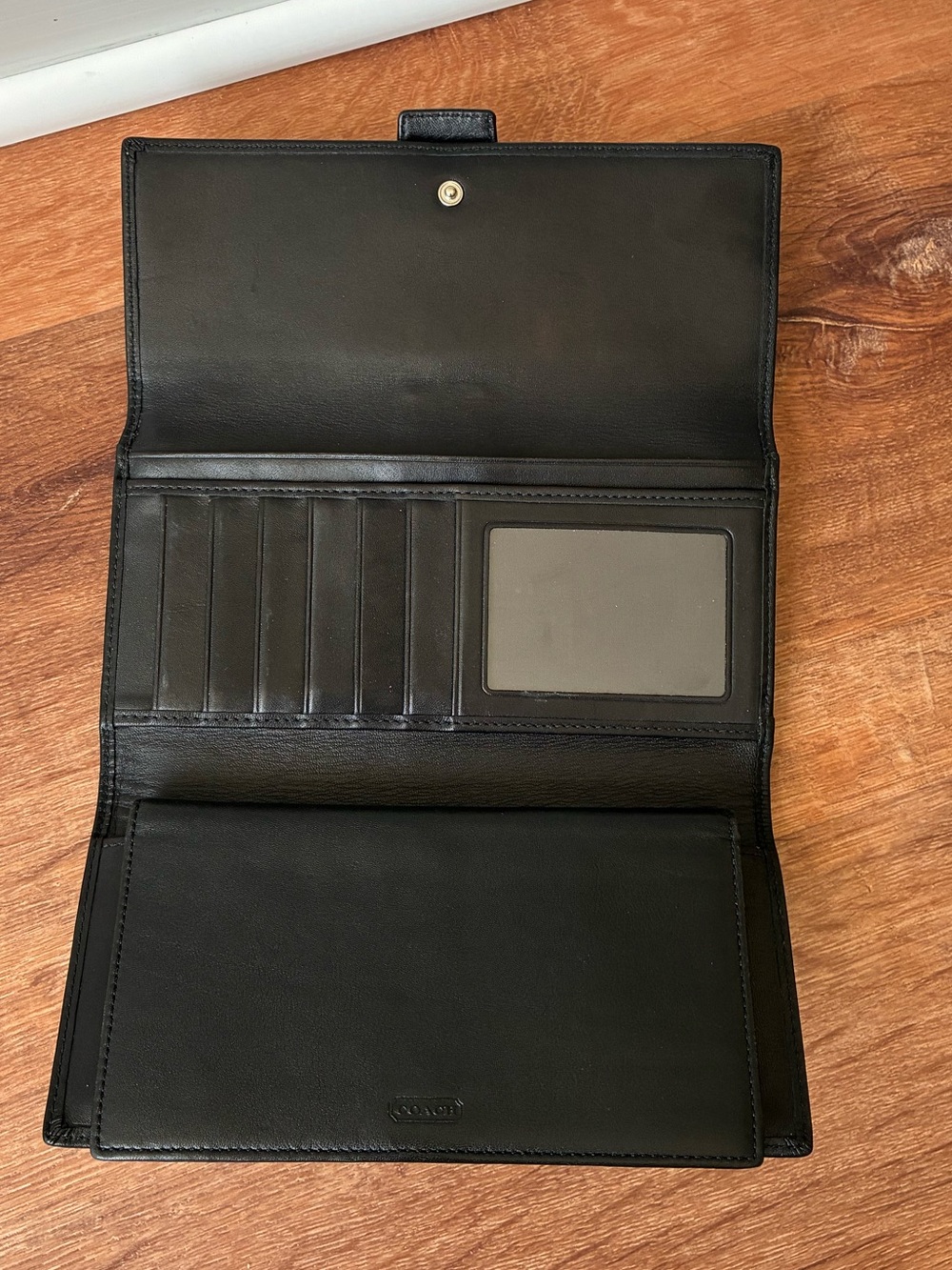 Coach Soho Vintage Buckle Flap Leather Wallet with Checkbook Holder Insert Y2K - Picture 11 of 16